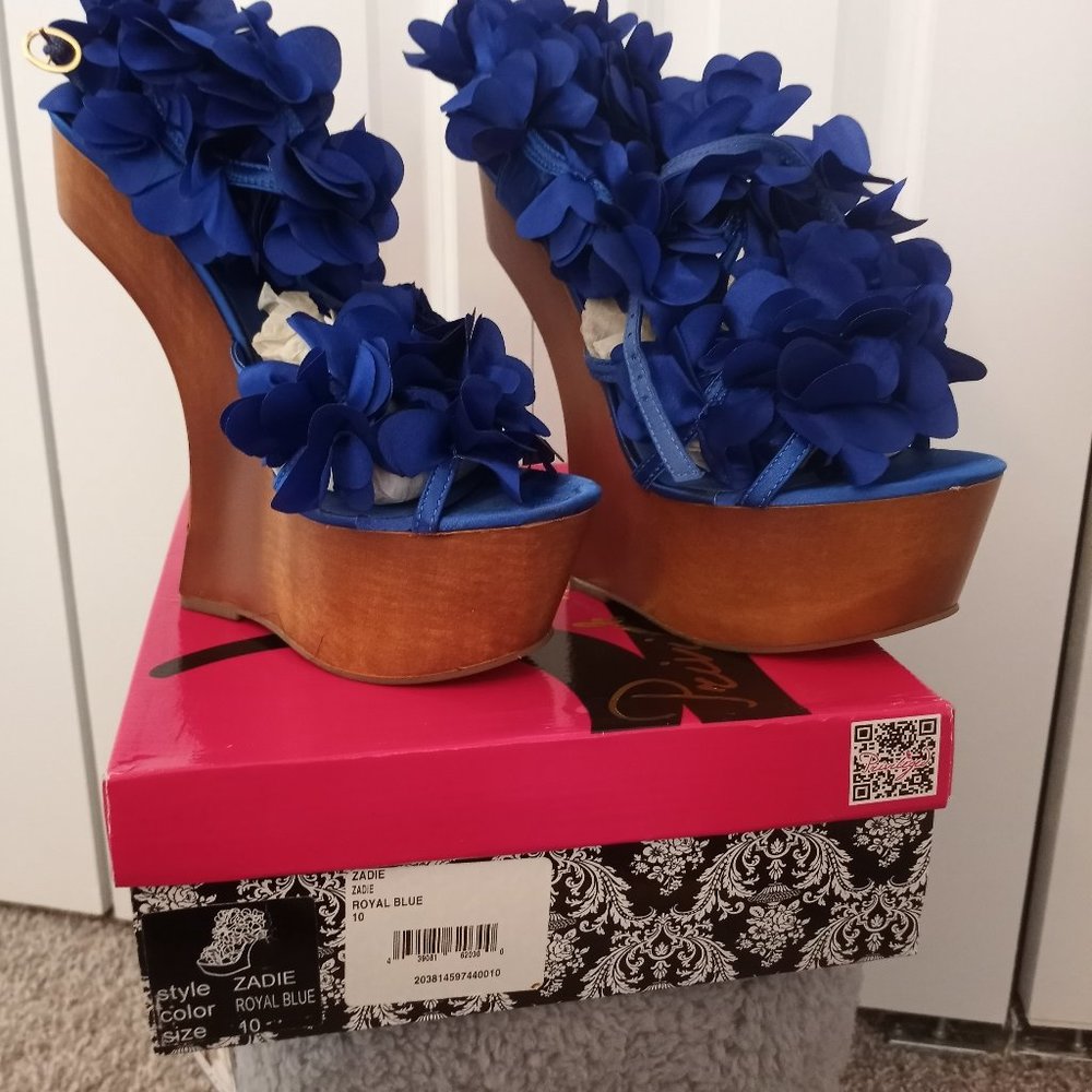 Privileged "Zadie" Royal Blue Invisible Heels